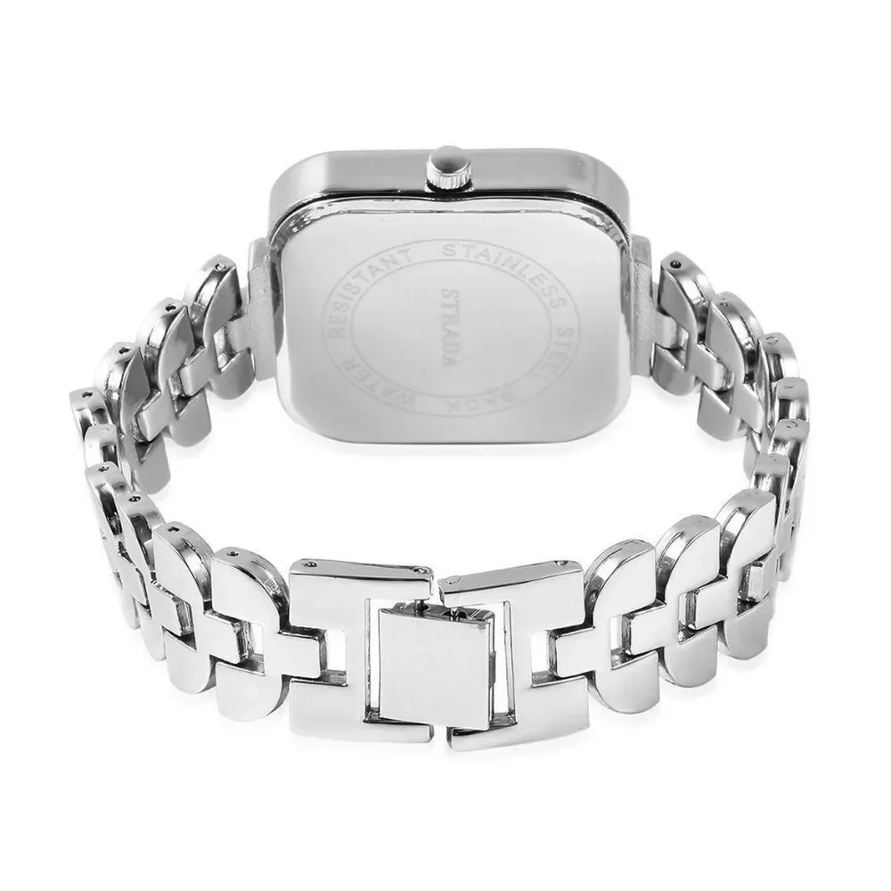 STRADA Watch in Silvertone and Stainless Steel Back